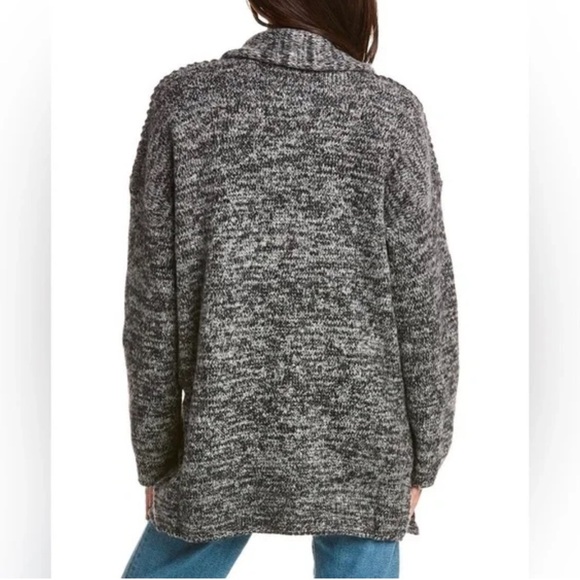 Zadig & Voltaire Alpaca Wool Blend Black and Gray Open Front Cardigan Size XS/S - Picture 2 of 12